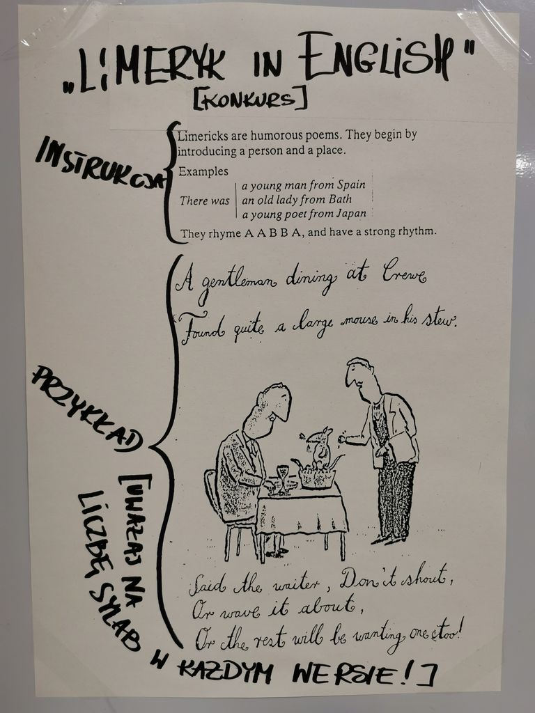 Grafika z konkursu Limeryk in English