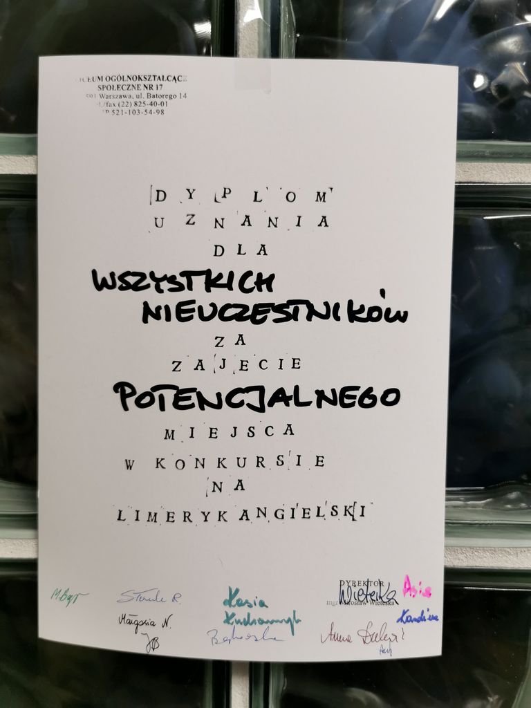 Grafika z konkursu Limeryk in English - zdjęcie 16