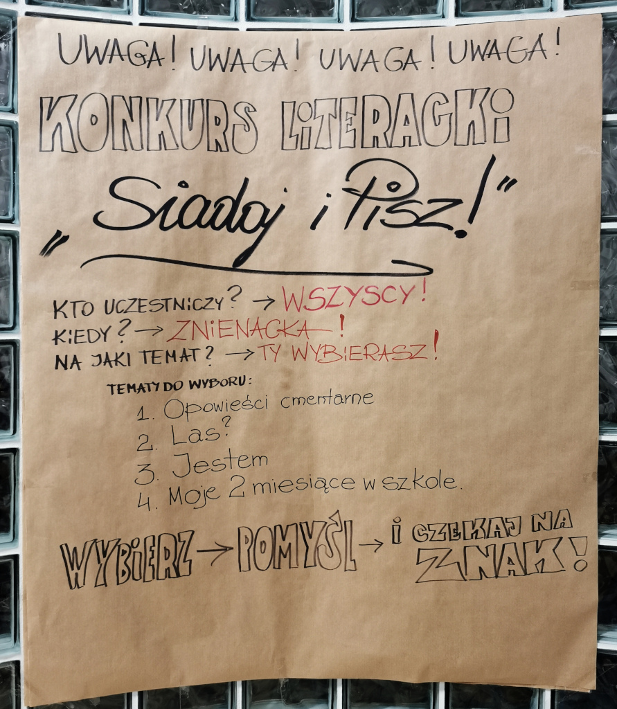 Konkurs literacki Siadaj i pisz